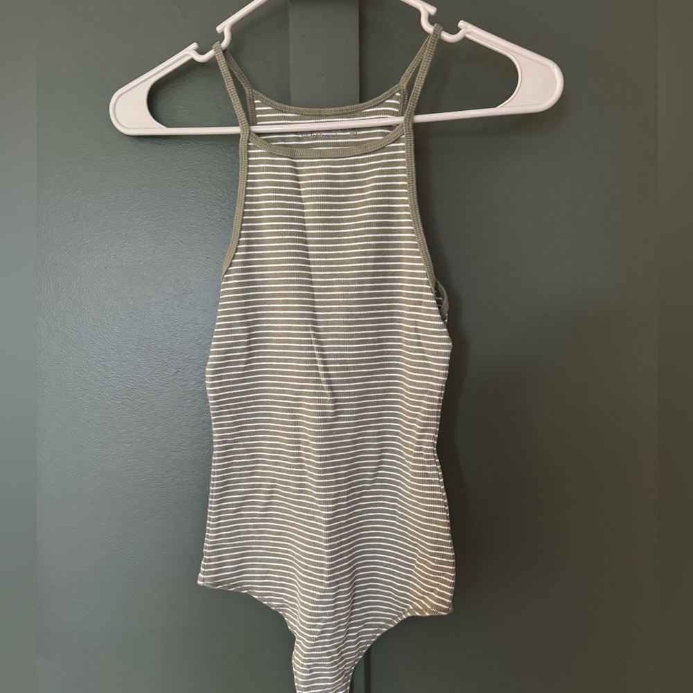 Abercrombie striped bodysuit